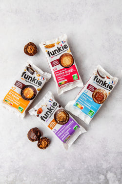 Des snack naturellement sucrés avec un délicieux cœur fondant de la marque Funkie (ex : Funky Veggie)