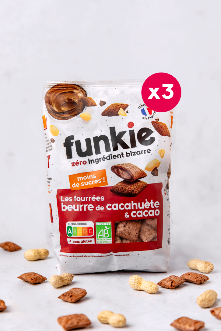 LOT fourrées beurre de cacahuète - cacao x3