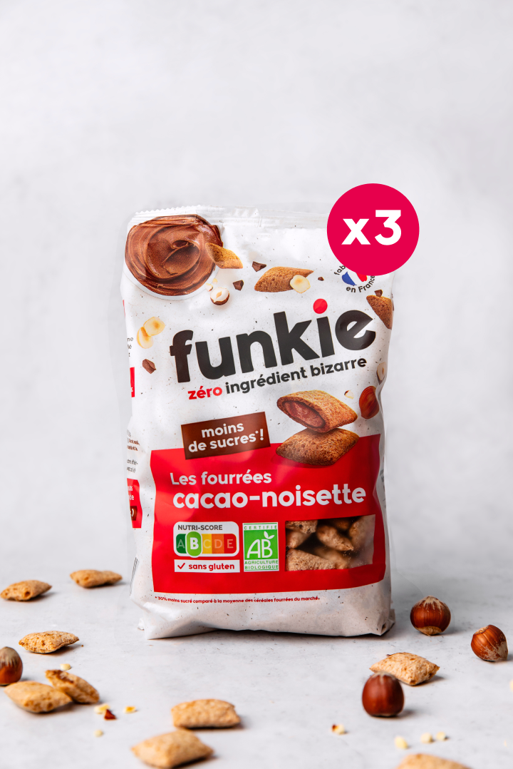 LOT fourrées cacao-noisette x3