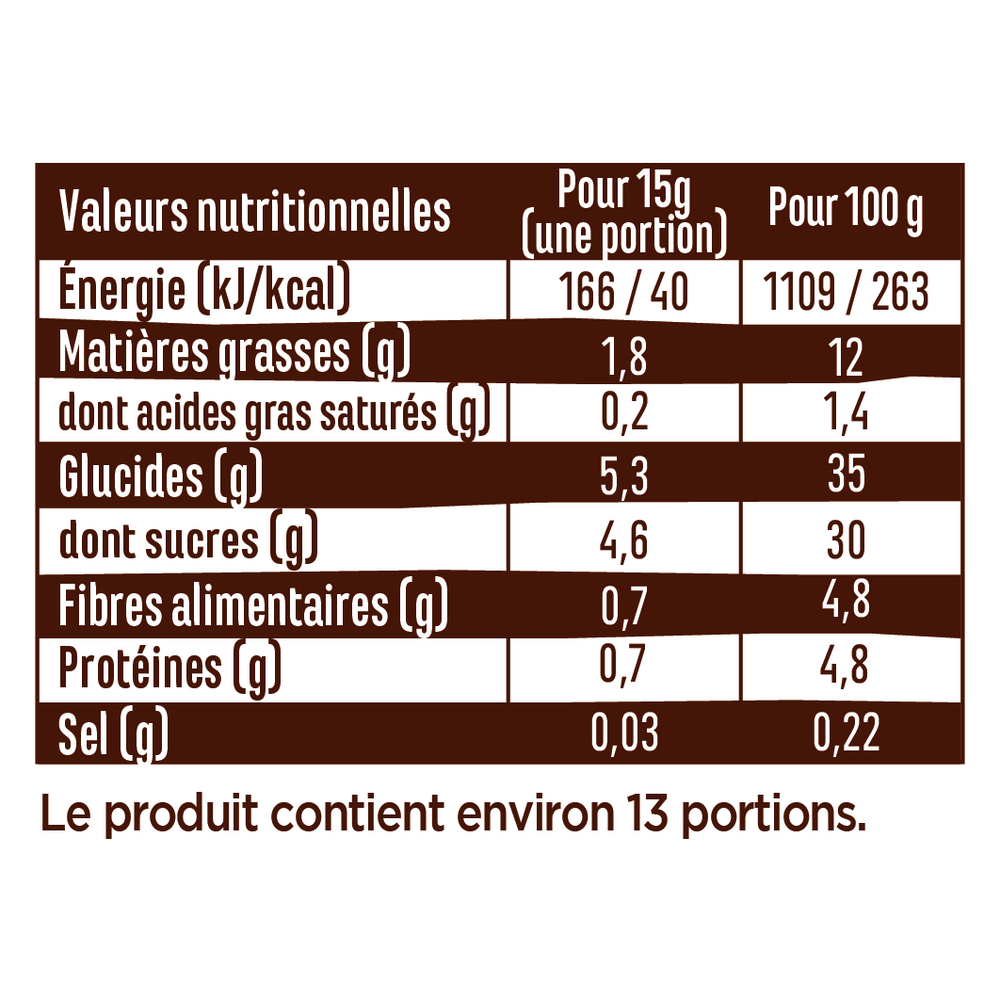 La pâte à tartiner Onctueuse  • Cacao Noisette