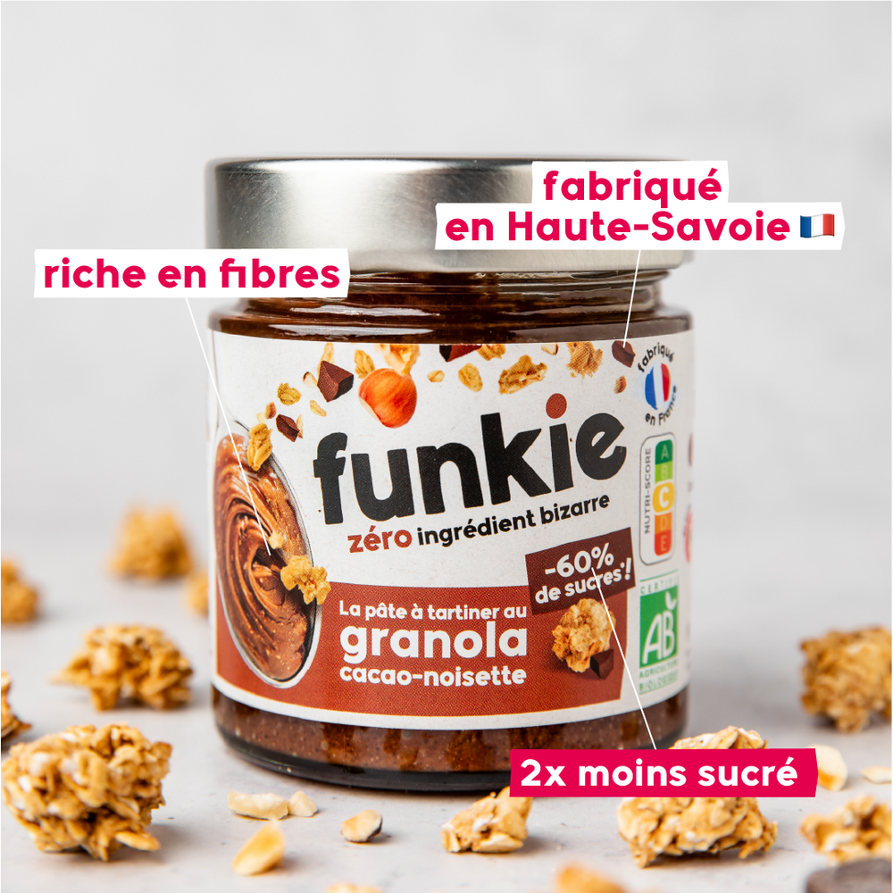La pâte à tartiner Au Granola • cacao-noisette